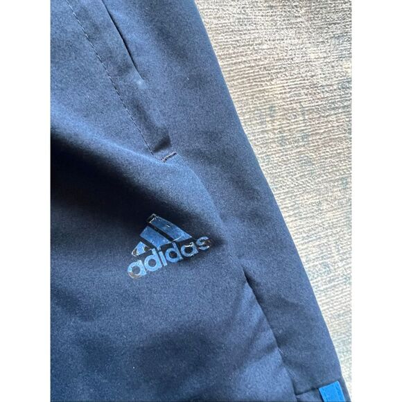 Adidas Dark Blue Light Blue Tri Stripe Athletic Zip Hem Jogger Track Pants M - Picture 4 of 7